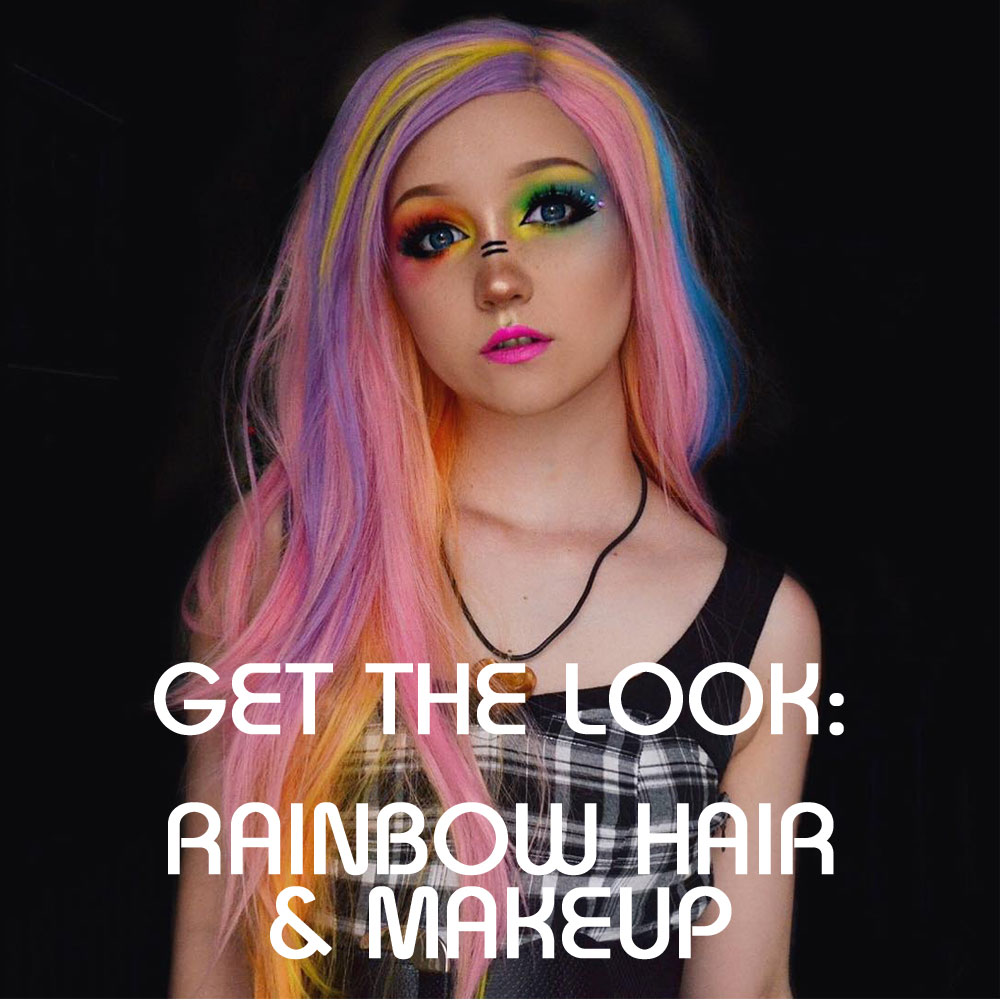 Rainbow Hair and Makeup Tutorials