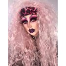 80s Wig Pink Crimped