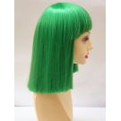 Straight Green Bob Wig With Bangs