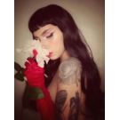 Goth Wig Black Pin Up