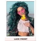 Green Lace Front Wig Wavy