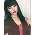 Long Black Wig With Fringe