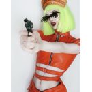 Neon Yellow Bob Wig With Bangs