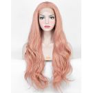 Pastel Peach Wig Lace Front Curly