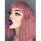 Short Pink Wavy Wig With Bangs
