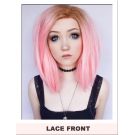 Pink Lace Front Wig Bob Pastel