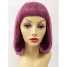 Preppy Pink Blunt Bob Wig With Bangs