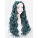 Wavy Green Lace Front Wig Long