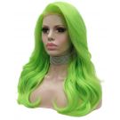 Bright Green Lace Front Wig Long