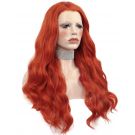 Bright Red Wig Lace Front Wavy