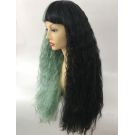 Half And Half Wig With Bangs