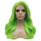 Neon Green Lace Front Wig Wavy