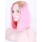 Pink Bob Wig Lace Front