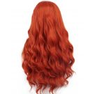 Red Hair Wig Lace Front Long Wavy