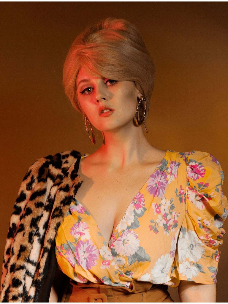 Beehive Wig Blonde 1960s Fashion