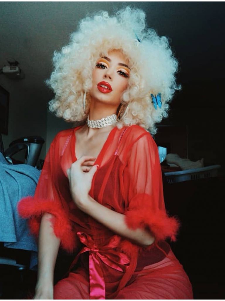 Blonde Kinky Curly Wig