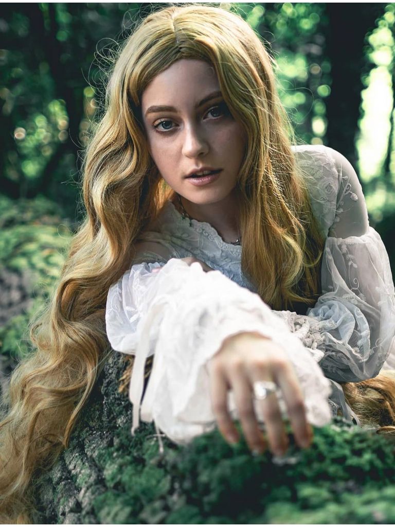 Cosplay Wig Long Blonde Wavy