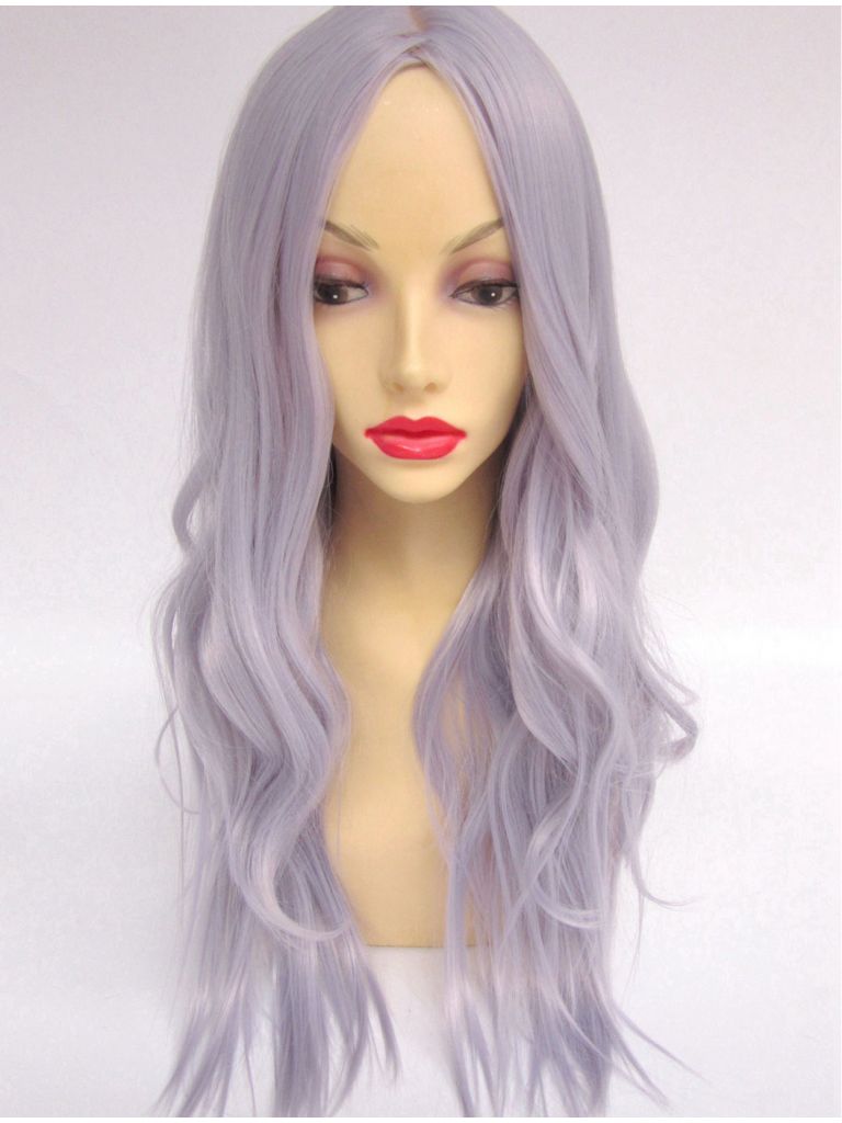 Long Wavy Silver Wig
