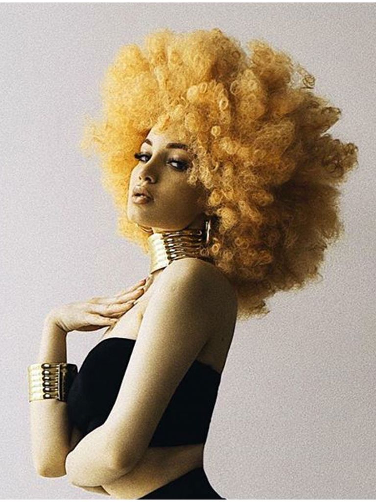 Afro Wig Yellow 70s Disco