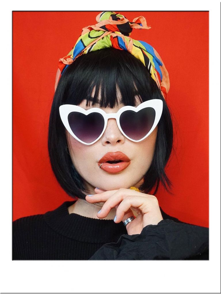 Black Bob Wig With Fringe