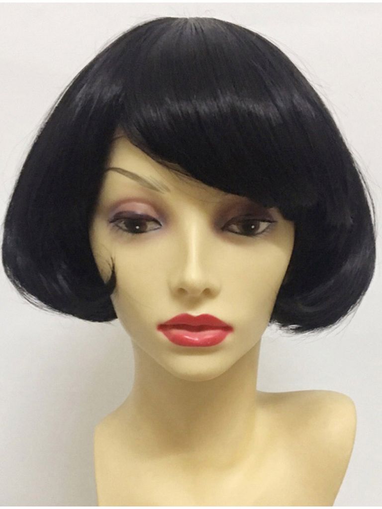 Black Pixie Wig Short Bob