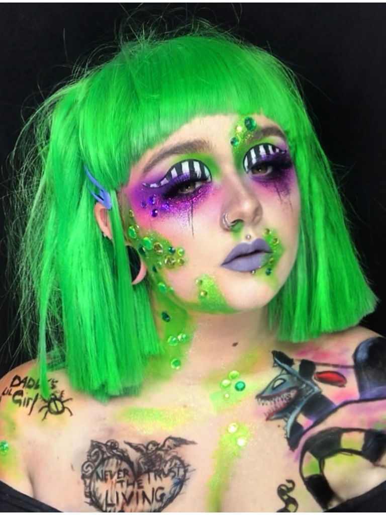 Bright Green Short Bob Wig