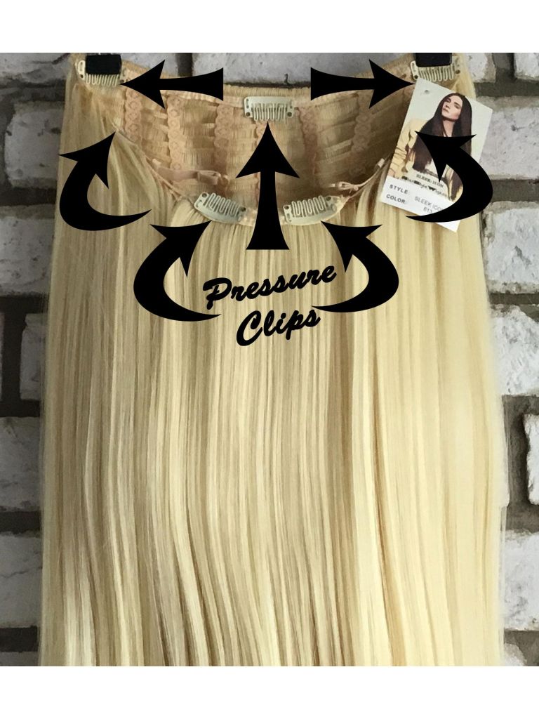 Half Wig With Clip In Pressure Clips