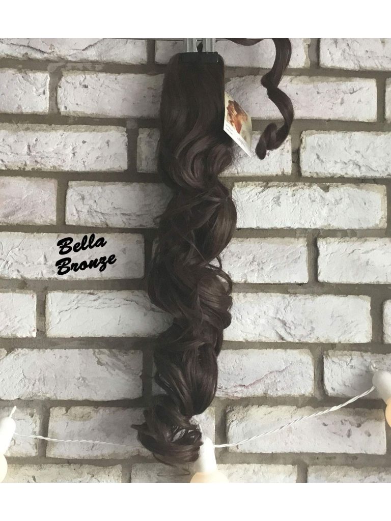 Clip In Ponytail Brown Curly