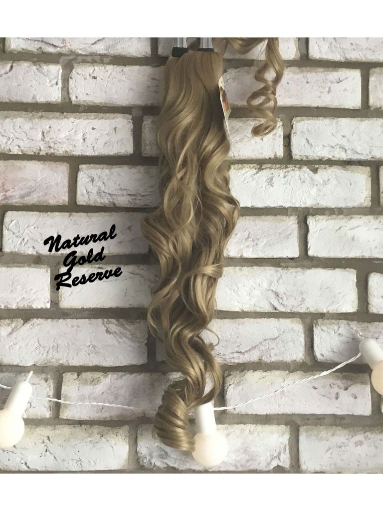 Clip In Ponytail Golden Blonde Curly