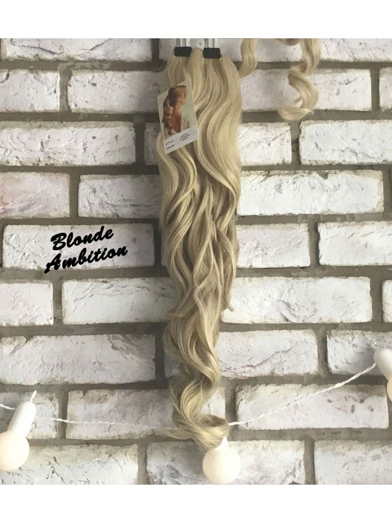 Clip In Ponytail Natural Blonde Curly