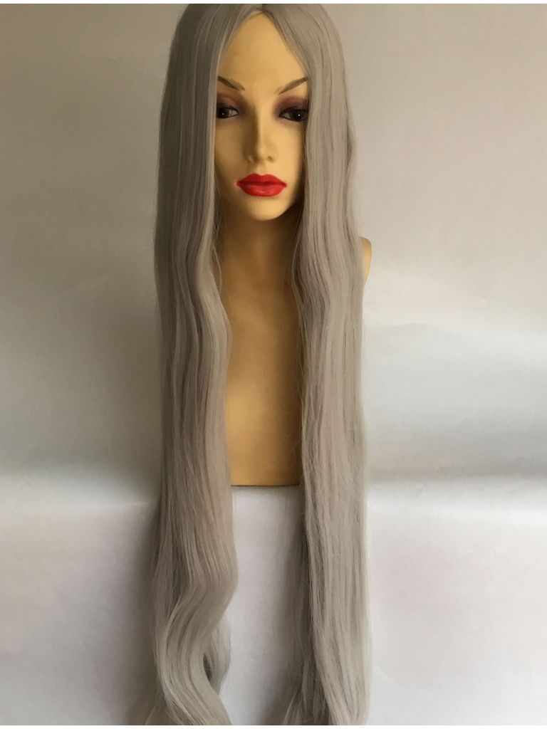 Grey Wig Long Straight