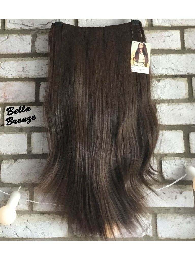 Half Wig Brown Straight Long