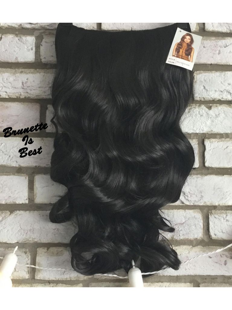 Half Wig Dark Brown Wavy