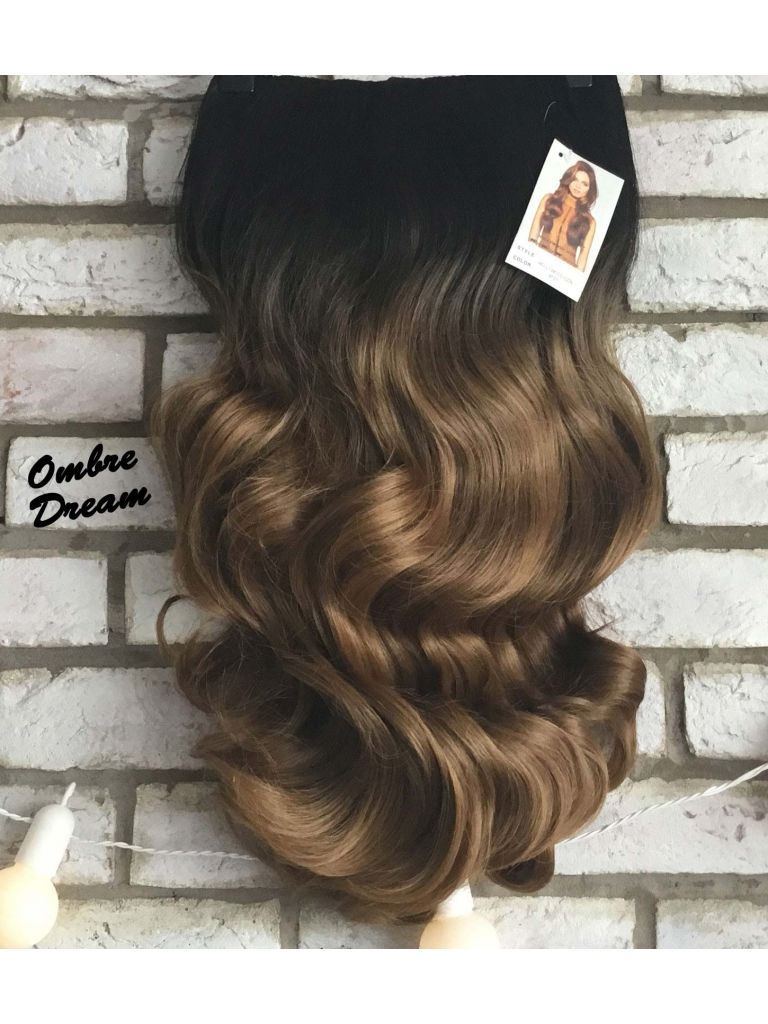 Half Wig Ombre Curly Long