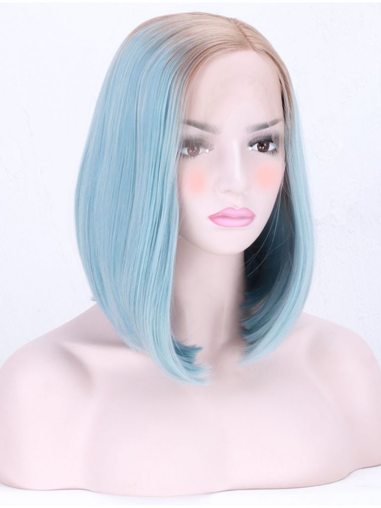 Pastel Blue Wig Bob