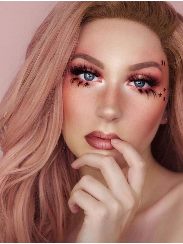 Long Wavy Rose Gold Pink Lace Front Wig