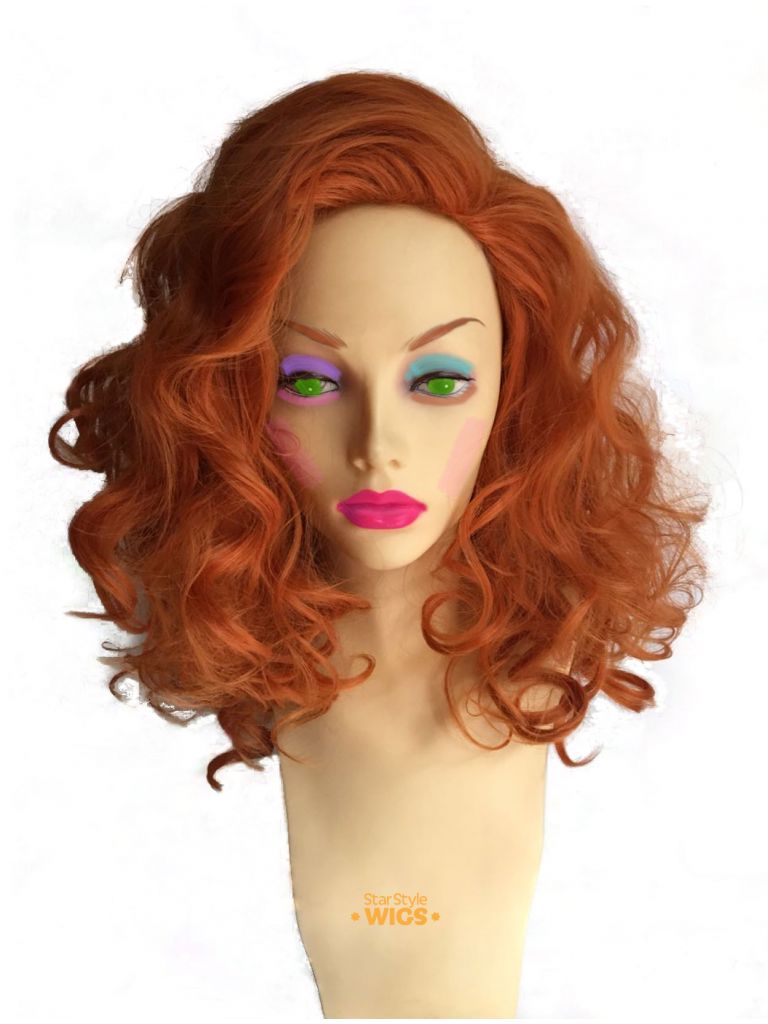 Orange Curly Mad Hatter Wig