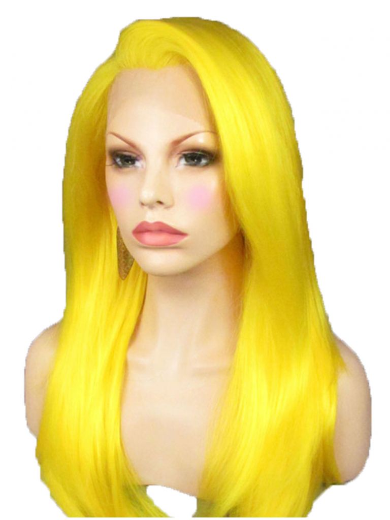 Bright Yellow Lace Front Wig