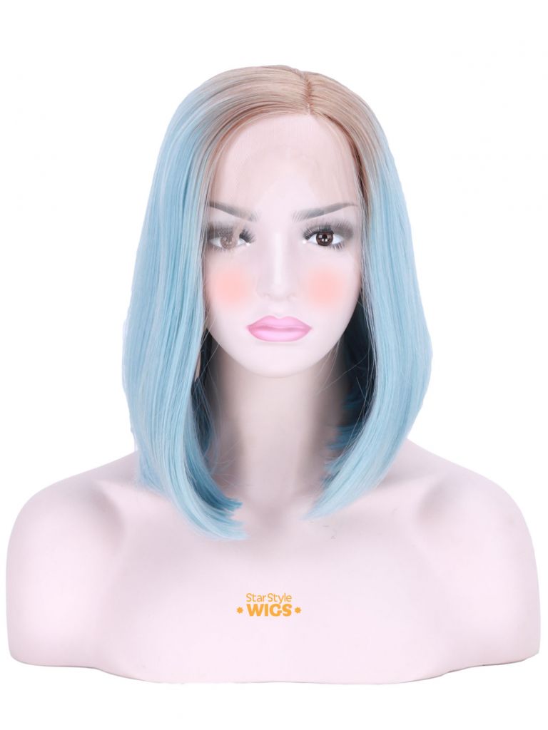 Pastel Blue Wig Lace Front