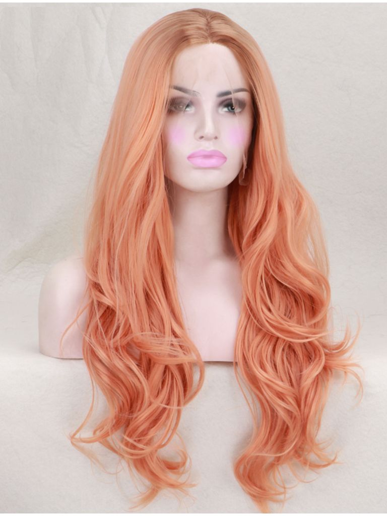 Pastel Peach Wig Lace Front