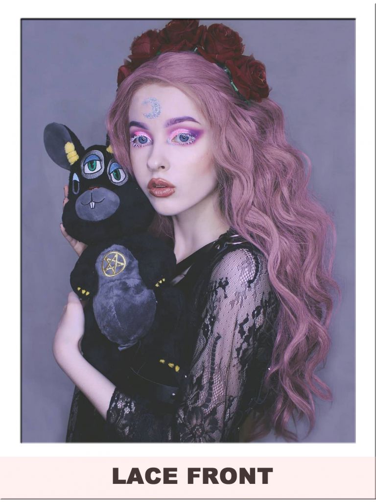 Purple Pink Wig Lace Front