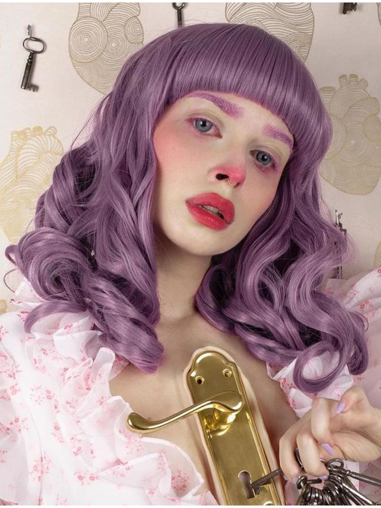 Purple Wig Rockabilly Style