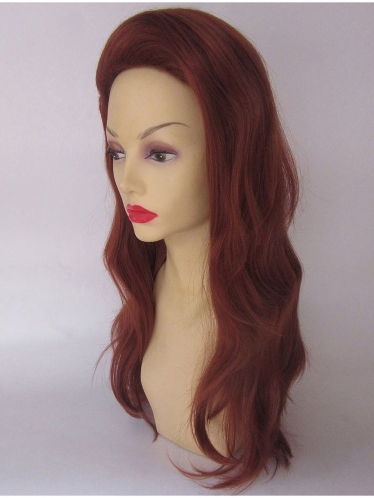 Quiff Wig Ginger Red Long