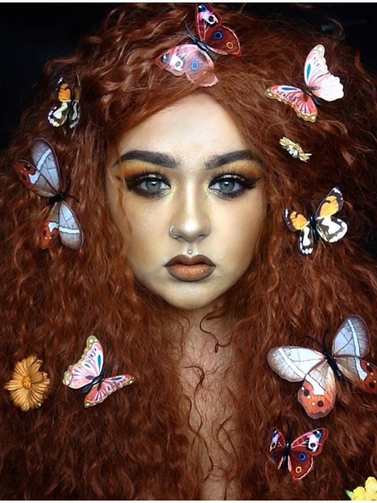 Red Wig Long Curly Fairy Cosplay