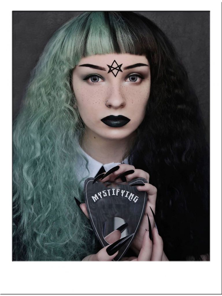 Half Black And Half Green Wig