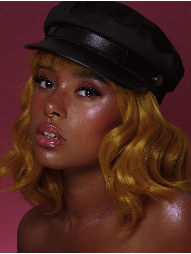 Short Yellow Wig With Bangs