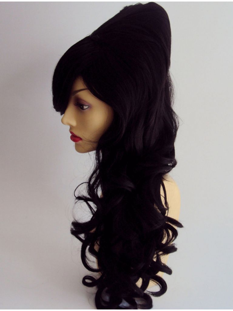 60s Wig Beehive Black