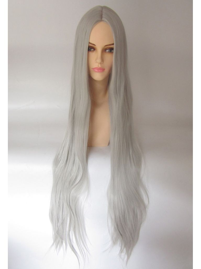 Grey Wig Long Straight
