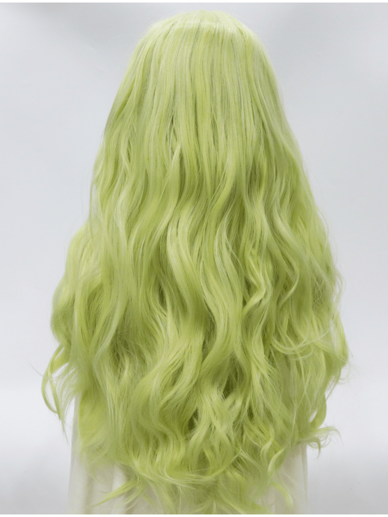 Curly Green Lace Front Wig