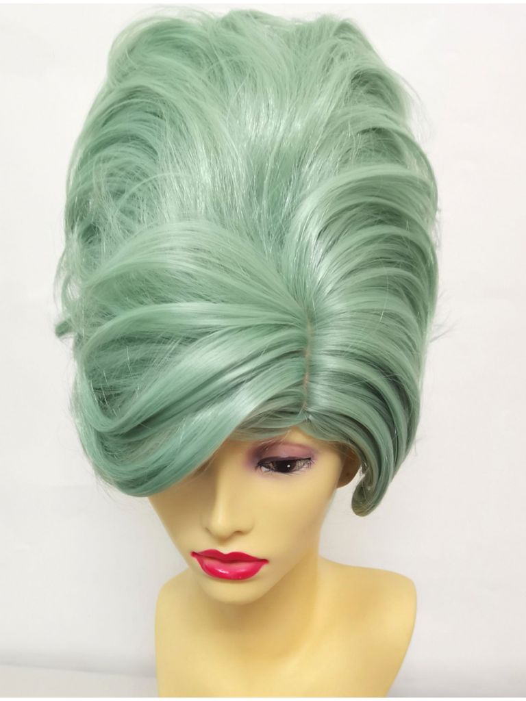 Pastel Green Wig Beehive Hair